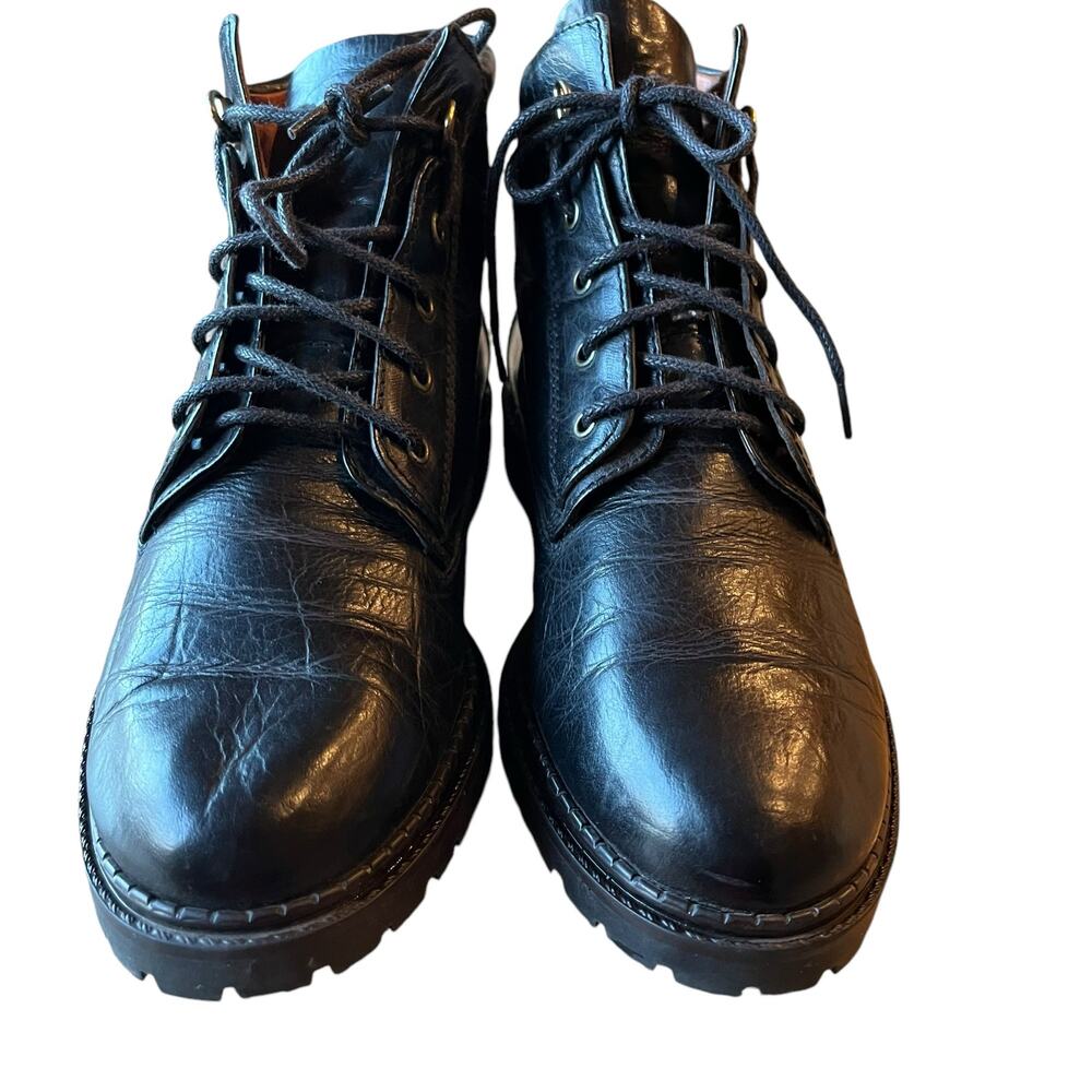 G.E. Cappelletti Ankle Boots Sz 37 Leather Black Booties Made In Italy European View 4